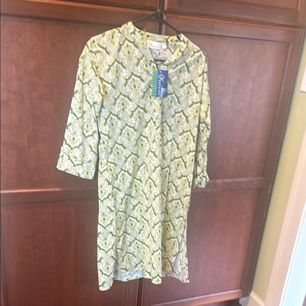 Westside brand Green Printed cotton Kurta medium length